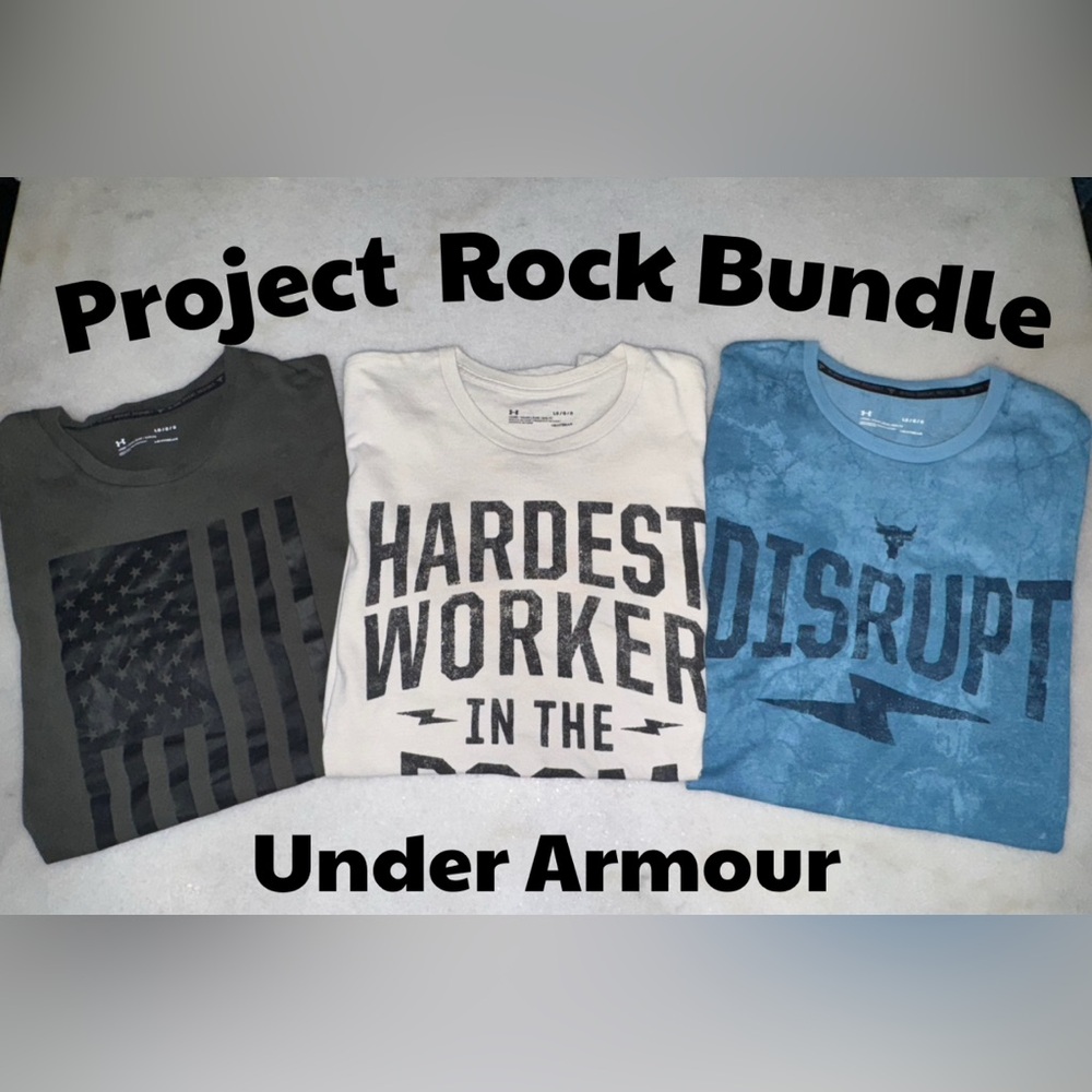 Men's Project Rock Under Armour Graphic T-Shirt Bundle